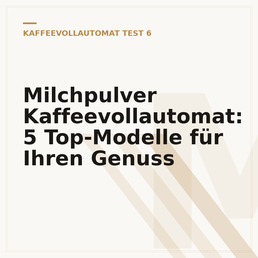 Milchpulver Kaffeevollautomat: 5 Top-Modelle für Ihren Genuss