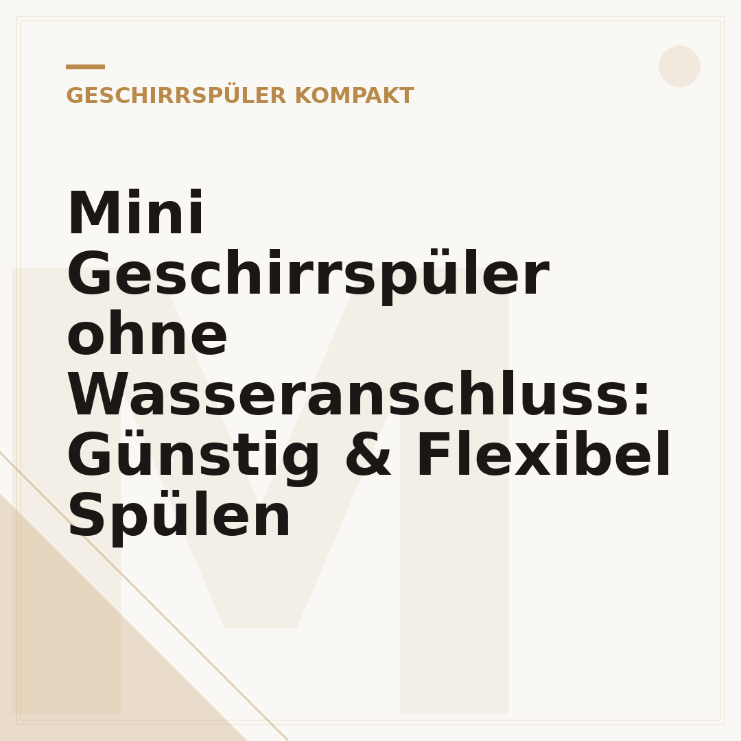 Mini Geschirrspüler ohne Wasseranschluss: Günstig & Flexibel Spülen