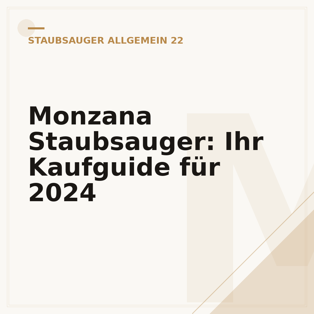 Monzana Staubsauger: Ihr Kaufguide für 2024