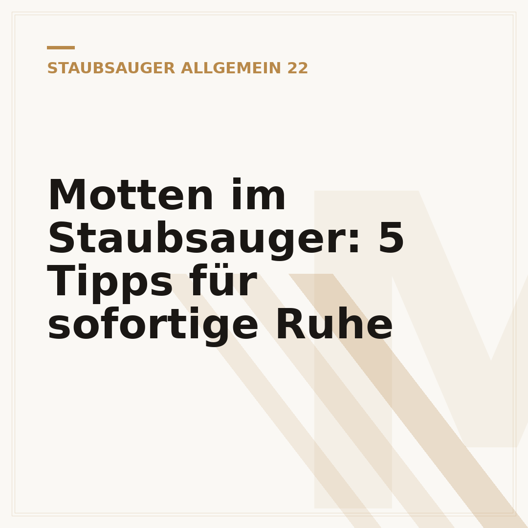 Motten im Staubsauger: 5 Tipps für sofortige Ruhe