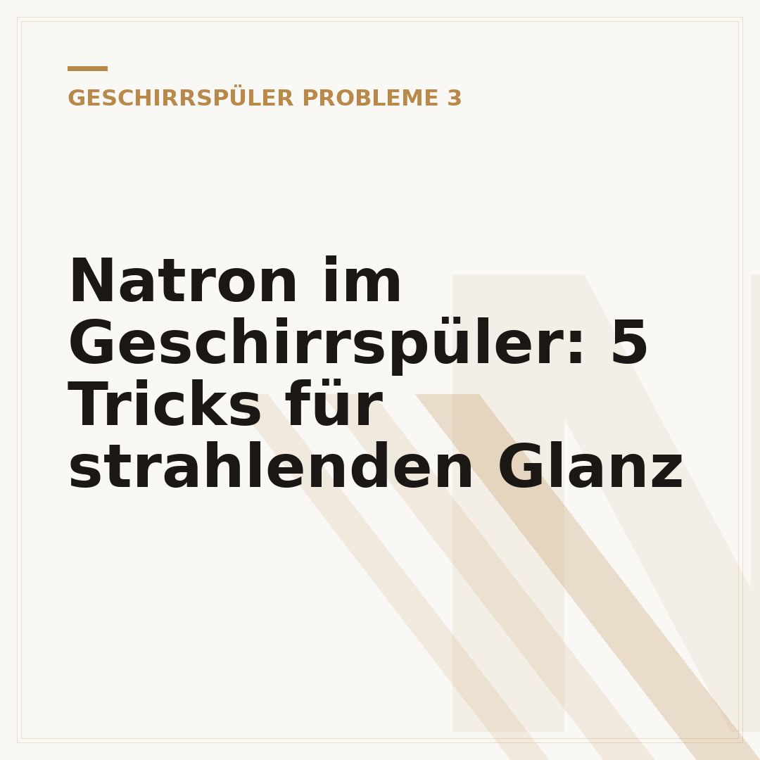 Natron im Geschirrspüler: 5 Tricks für strahlenden Glanz