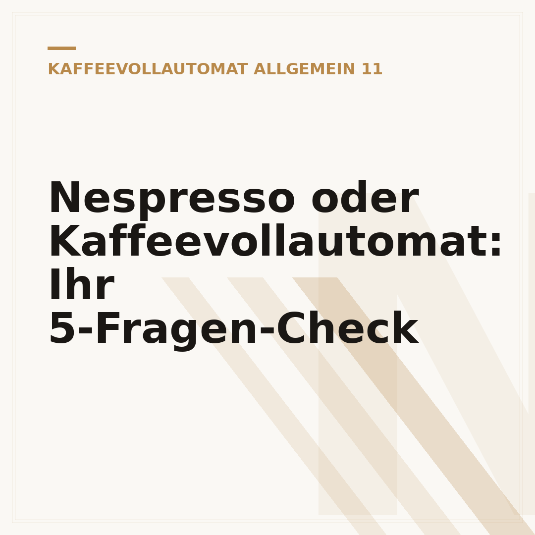 Nespresso oder Kaffeevollautomat: Ihr 5-Fragen-Check