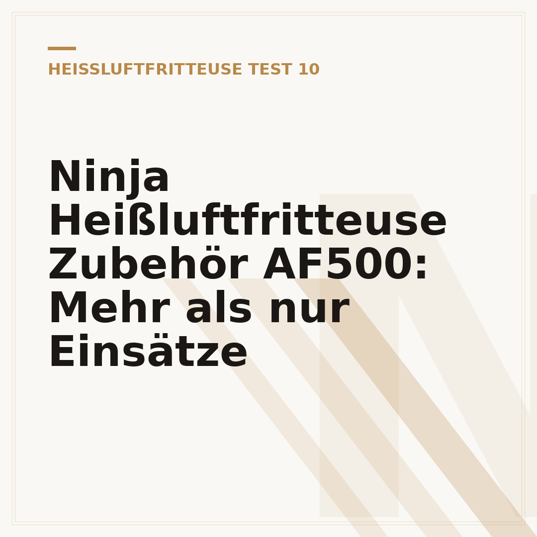 Ninja Heißluftfritteuse Zubehör AF500: Mehr als nur Einsätze