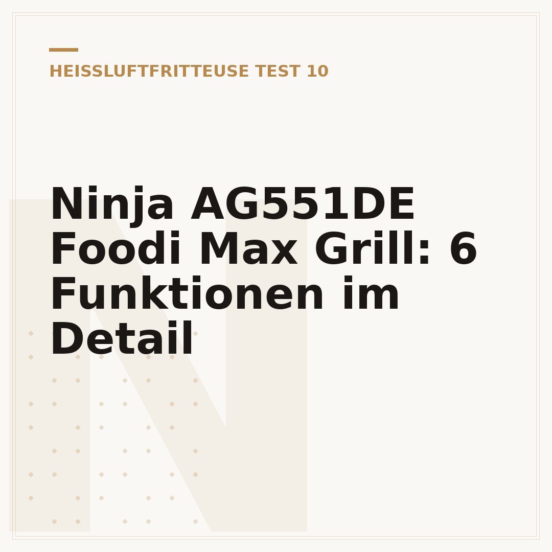 Ninja AG551DE Foodi Max Grill: 6 Funktionen im Detail