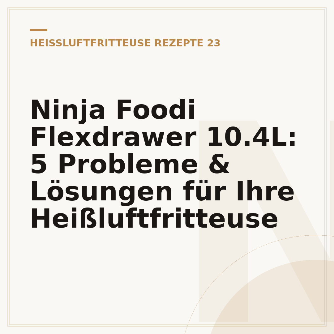 Ninja Foodi Flexdrawer 10.4L: 5 Probleme & Lösungen für Ihre Heißluftfritteuse