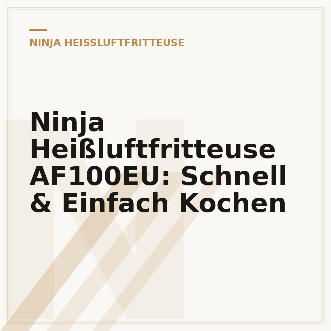 Ninja Heißluftfritteuse AF100EU: Schnell & Einfach Kochen
