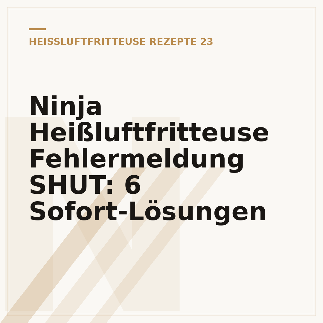Ninja Heißluftfritteuse Fehlermeldung SHUT: 6 Sofort-Lösungen