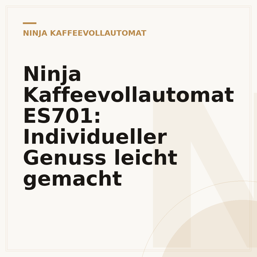 Ninja Kaffeevollautomat ES701: Individueller Genuss leicht gemacht