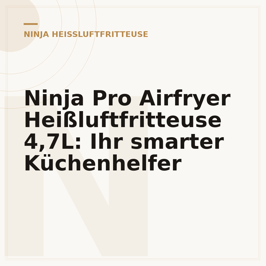 Ninja Pro Airfryer Heißluftfritteuse 4,7L: Ihr smarter Küchenhelfer