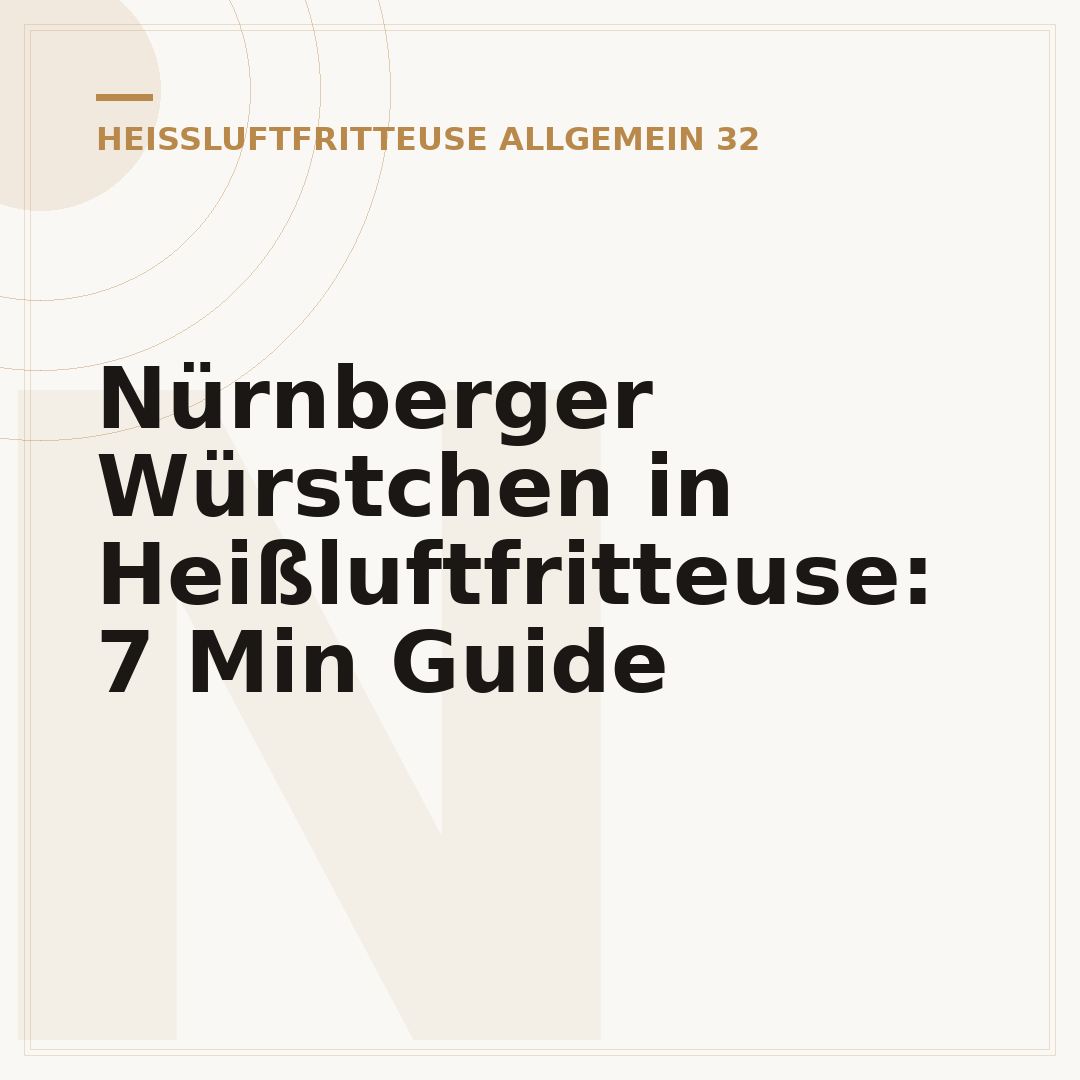 Nürnberger Würstchen in Heißluftfritteuse: 7 Min Guide