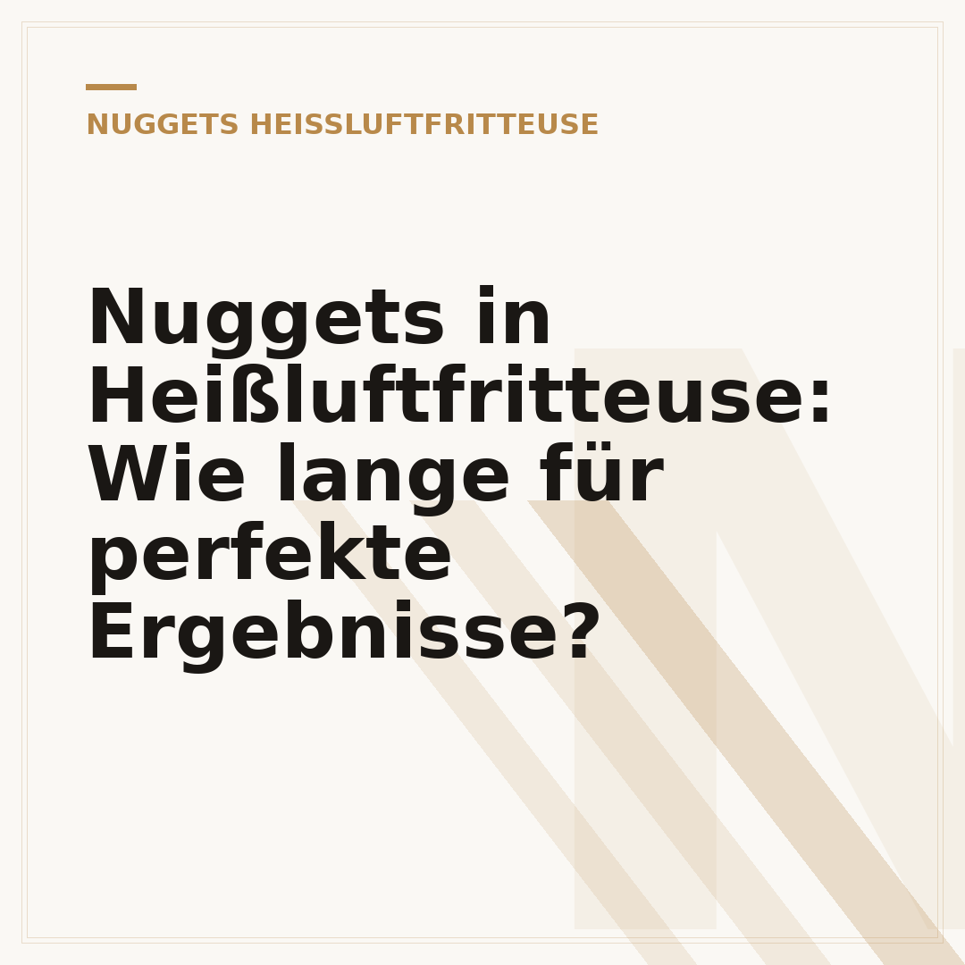 Nuggets in Heißluftfritteuse: Wie lange für perfekte Ergebnisse?