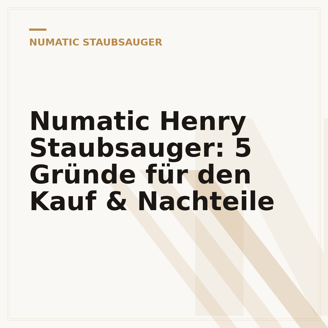 Numatic Henry Staubsauger: 5 Gründe für den Kauf & Nachteile