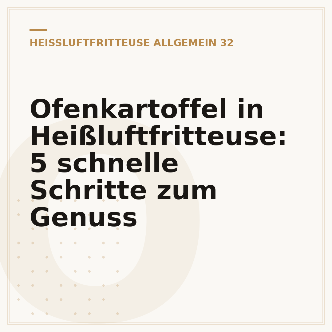 Ofenkartoffel in Heißluftfritteuse: 5 schnelle Schritte zum Genuss