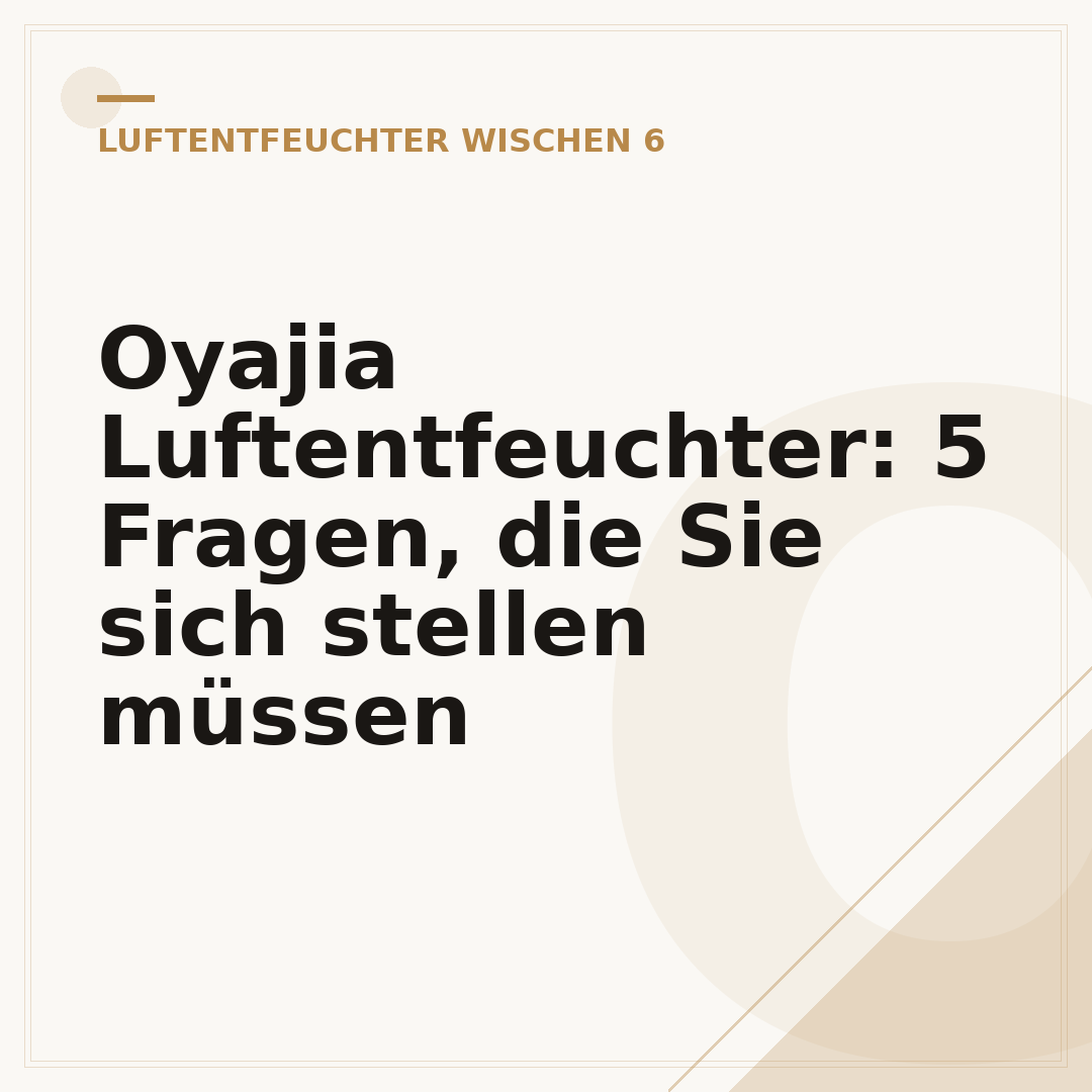 Oyajia Luftentfeuchter: 5 Fragen, die Sie sich stellen müssen