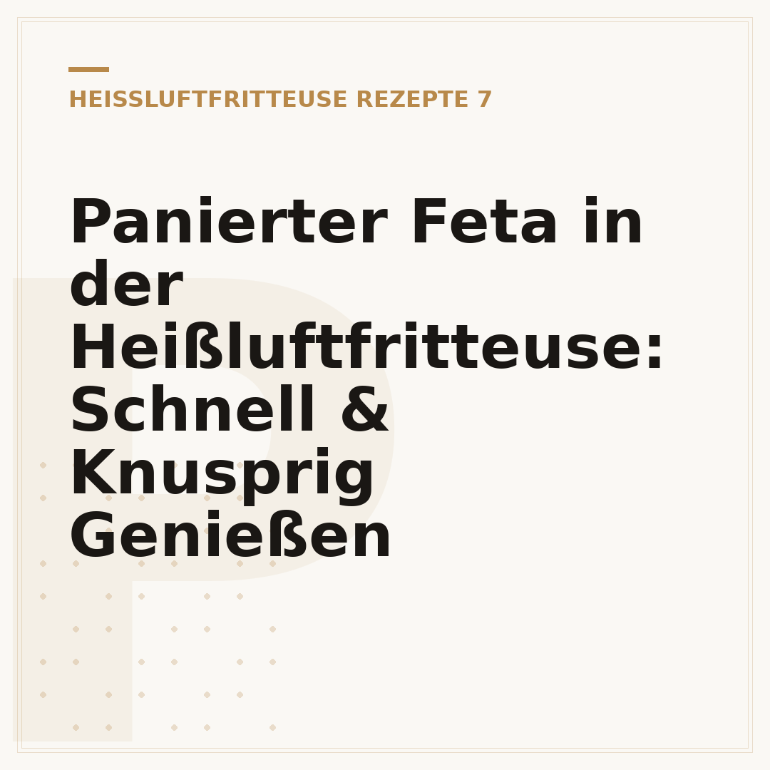 Panierter Feta in der Heißluftfritteuse: Schnell & Knusprig Genießen