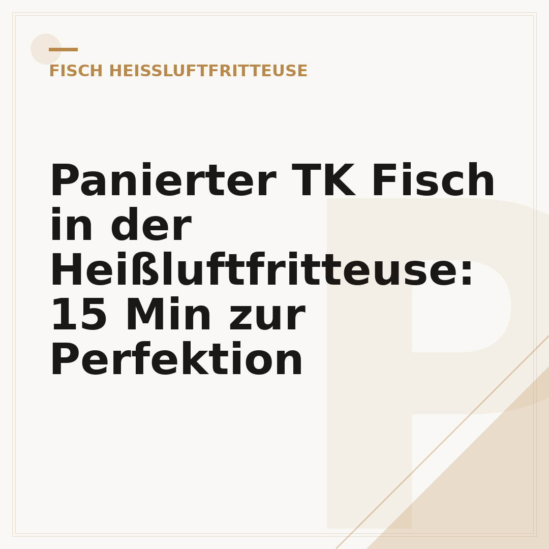 Panierter TK Fisch in der Heißluftfritteuse: 15 Min zur Perfektion