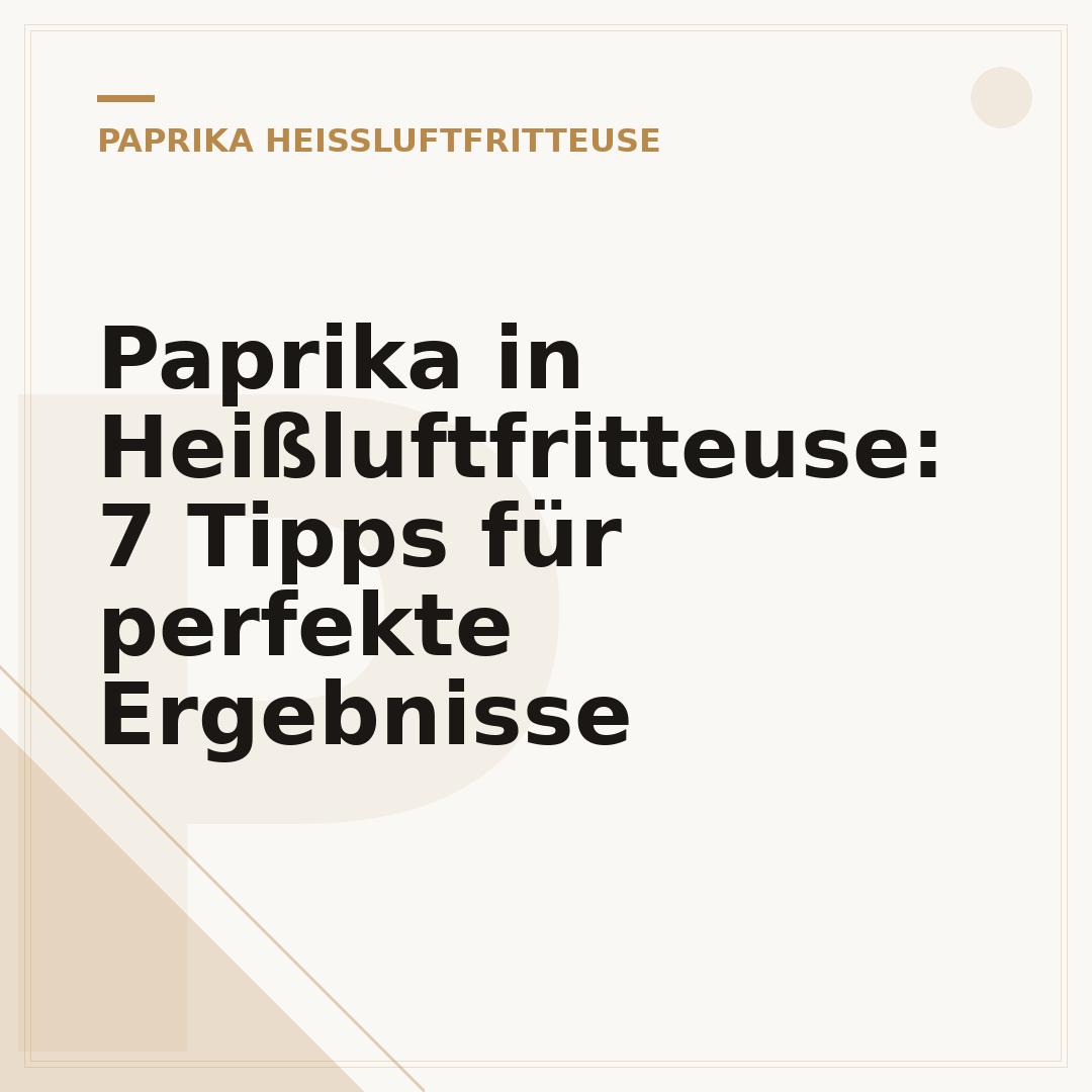 Paprika in Heißluftfritteuse: 7 Tipps für perfekte Ergebnisse