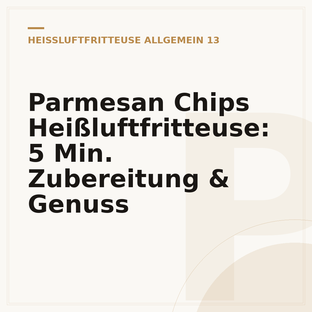 Parmesan Chips Heißluftfritteuse: 5 Min. Zubereitung & Genuss
