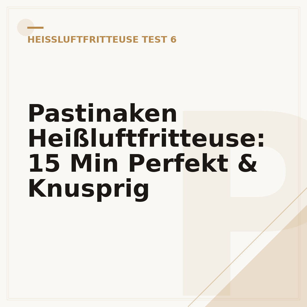 Pastinaken Heißluftfritteuse: 15 Min Perfekt & Knusprig