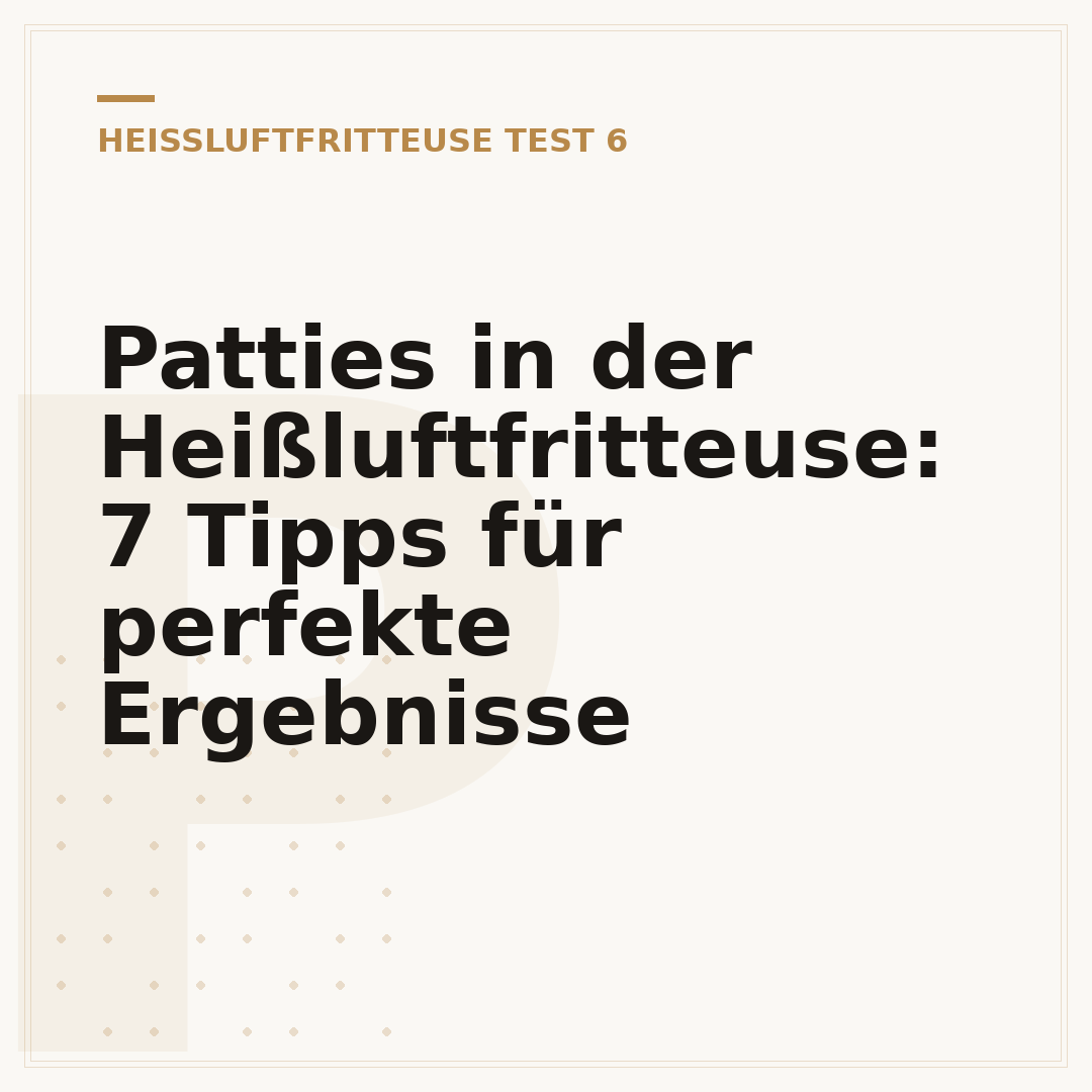 Patties in der Heißluftfritteuse: 7 Tipps für perfekte Ergebnisse