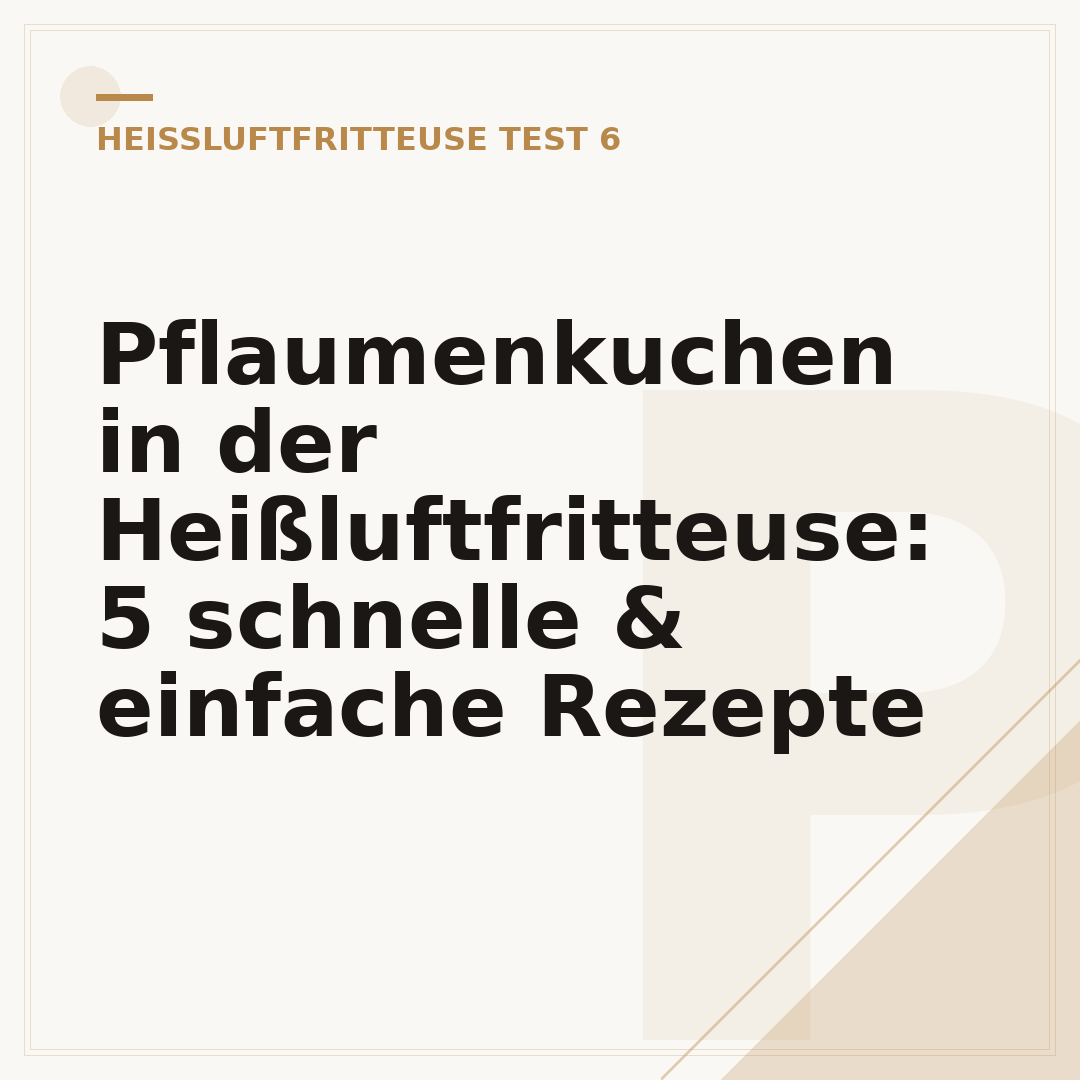 Pflaumenkuchen in der Heißluftfritteuse: 5 schnelle & einfache Rezepte