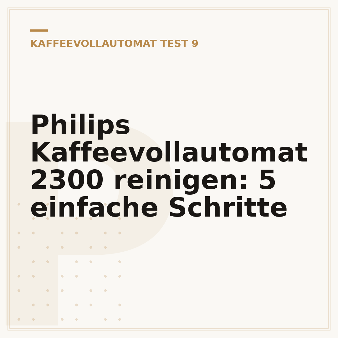 Philips Kaffeevollautomat 2300 reinigen: 5 einfache Schritte