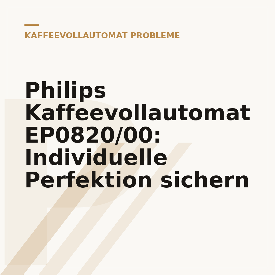 Philips Kaffeevollautomat EP0820/00: Individuelle Perfektion sichern