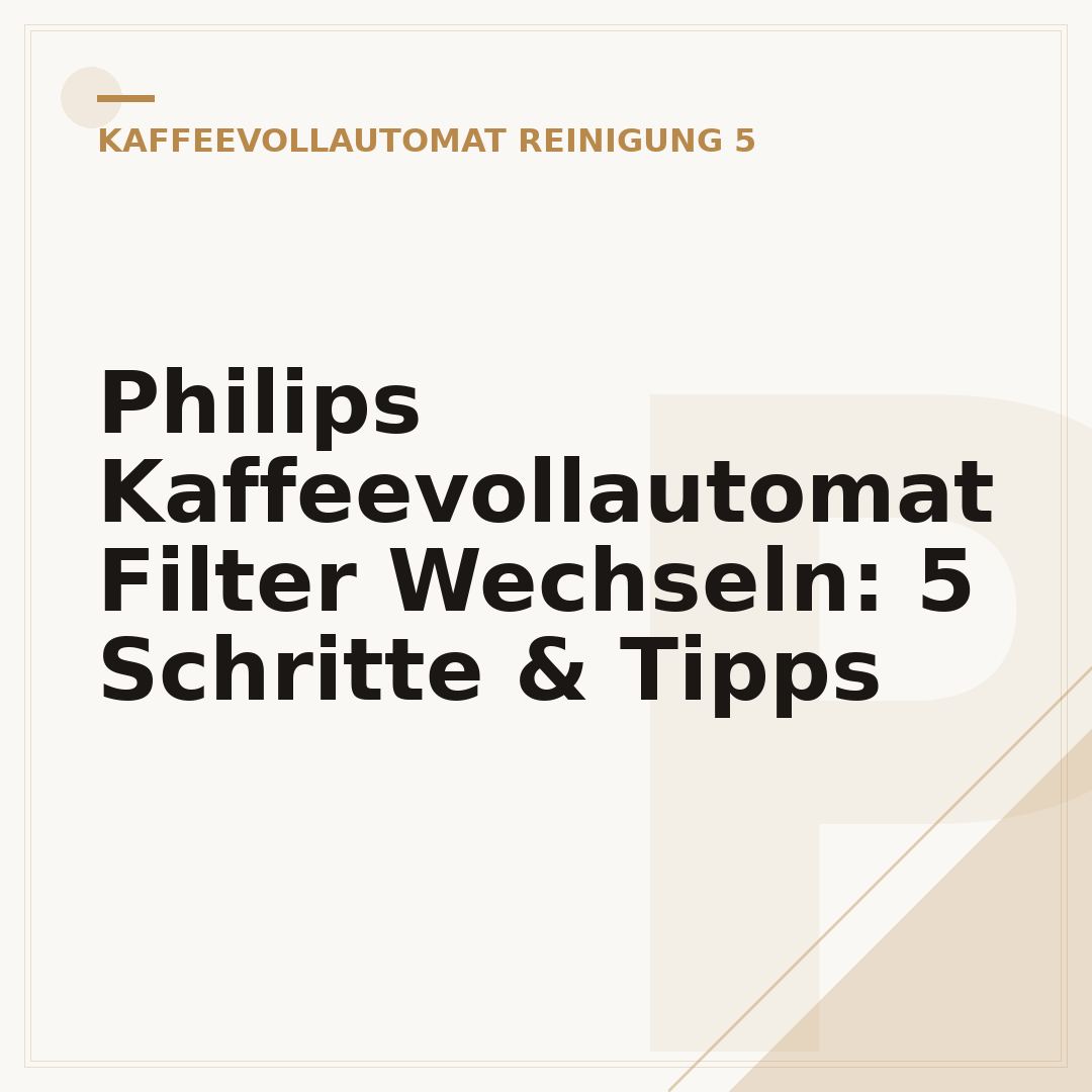 Philips Kaffeevollautomat Filter Wechseln: 5 Schritte & Tipps