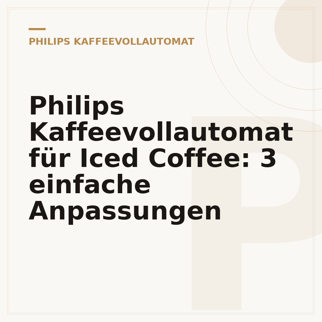 Philips Kaffeevollautomat für Iced Coffee: 3 einfache Anpassungen