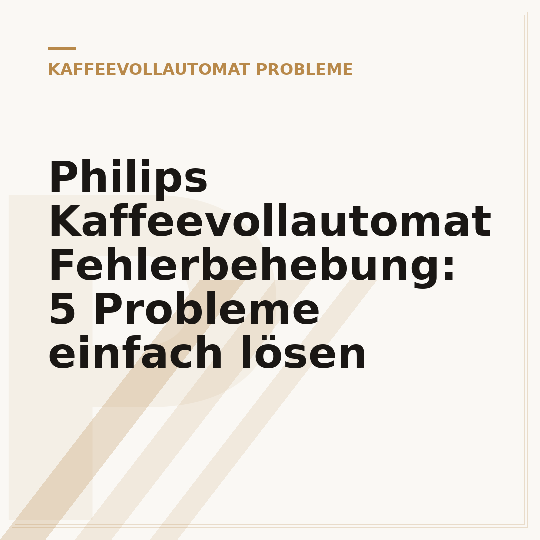 Philips Kaffeevollautomat Fehlerbehebung: 5 Probleme einfach lösen
