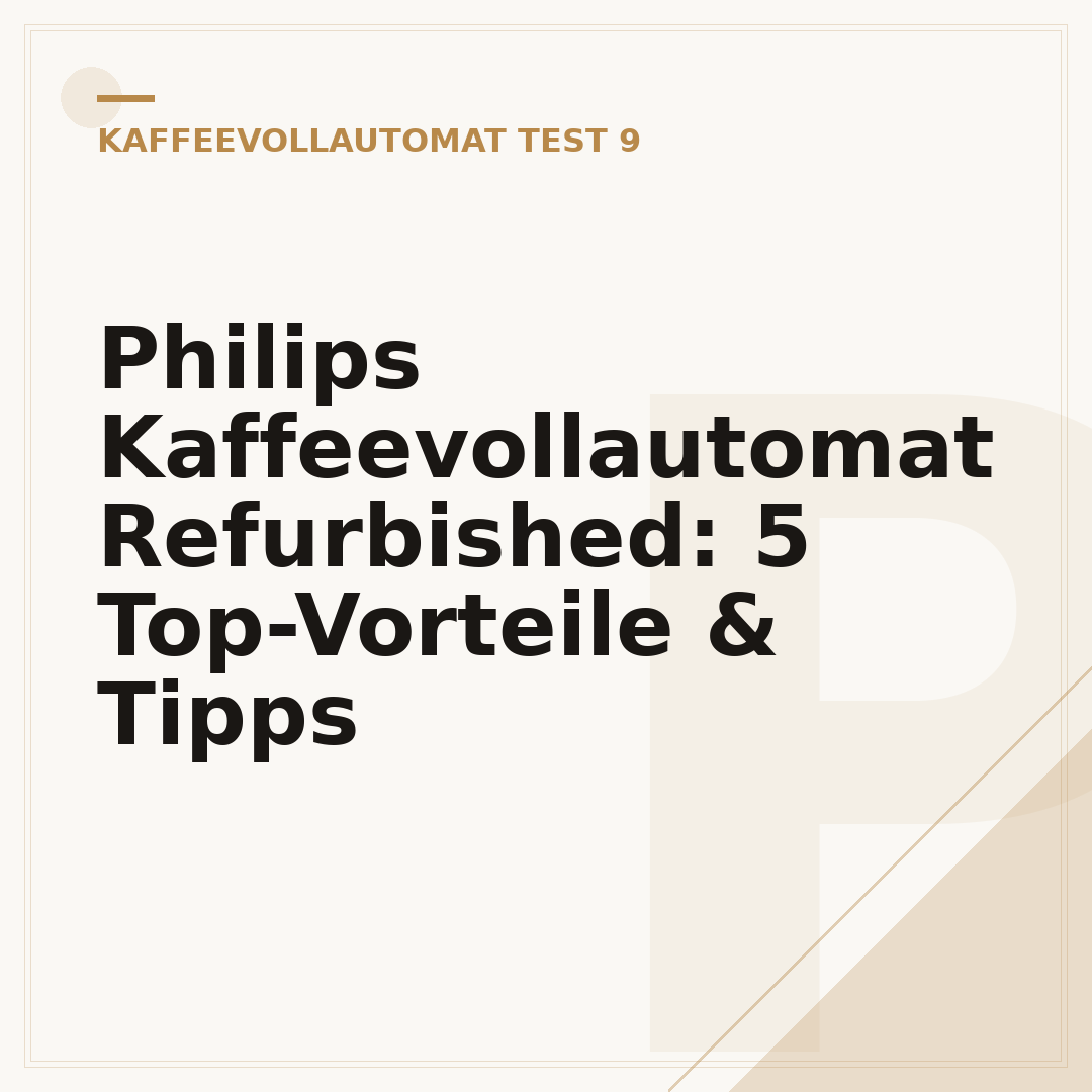 Philips Kaffeevollautomat Refurbished: 5 Top-Vorteile & Tipps