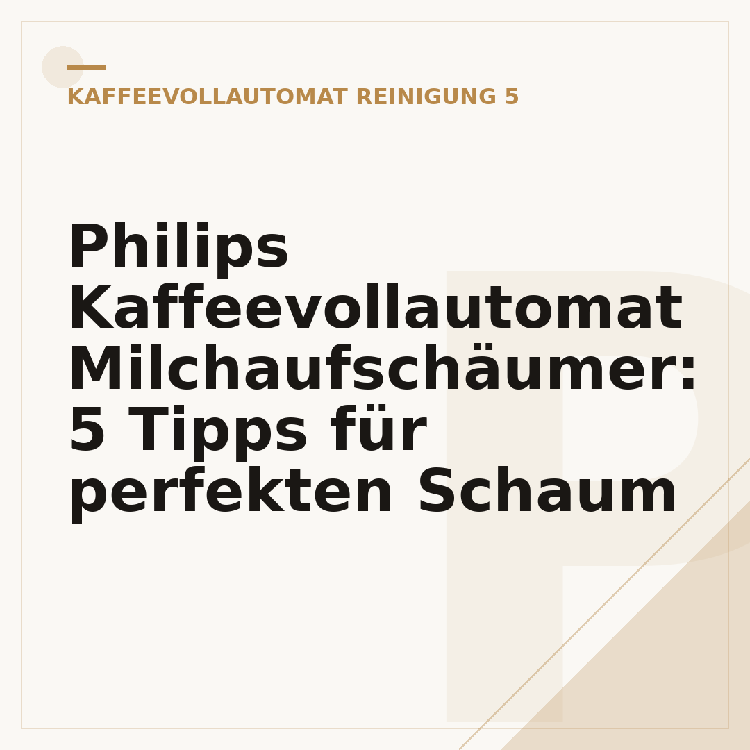Philips Kaffeevollautomat Milchaufschäumer: 5 Tipps für perfekten Schaum