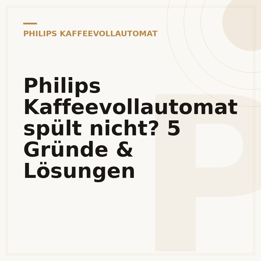 Philips Kaffeevollautomat spült nicht? 5 Gründe & Lösungen