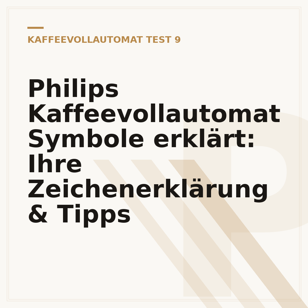 Philips Kaffeevollautomat Symbole erklärt: Ihre Zeichenerklärung & Tipps