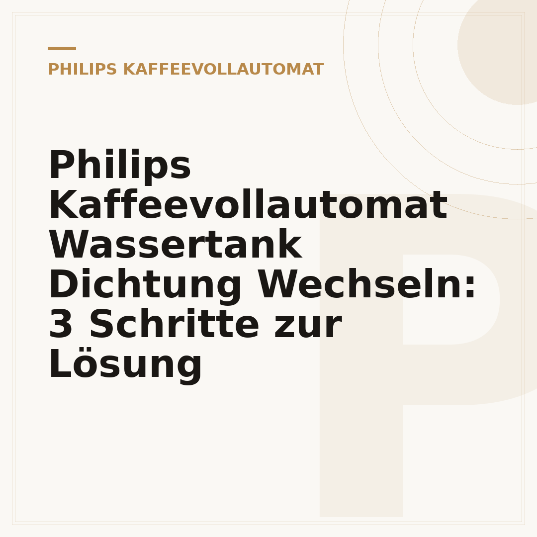 Philips Kaffeevollautomat Wassertank Dichtung Wechseln: 3 Schritte zur Lösung