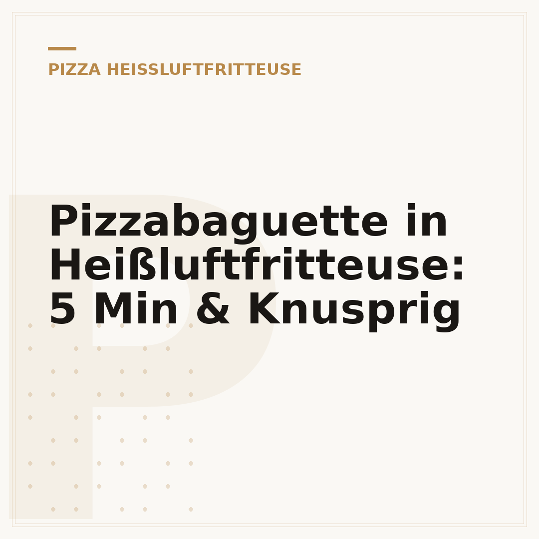 Pizzabaguette in Heißluftfritteuse: 5 Min & Knusprig