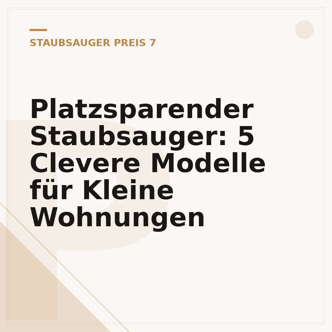 Platzsparender Staubsauger: 5 Clevere Modelle für Kleine Wohnungen