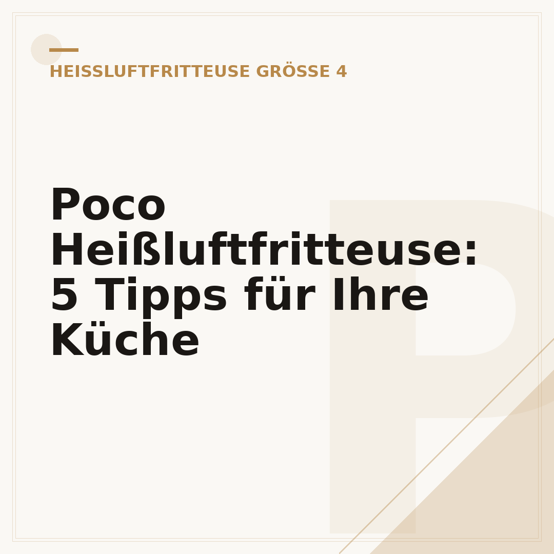 Poco Heißluftfritteuse: 5 Tipps für Ihre Küche