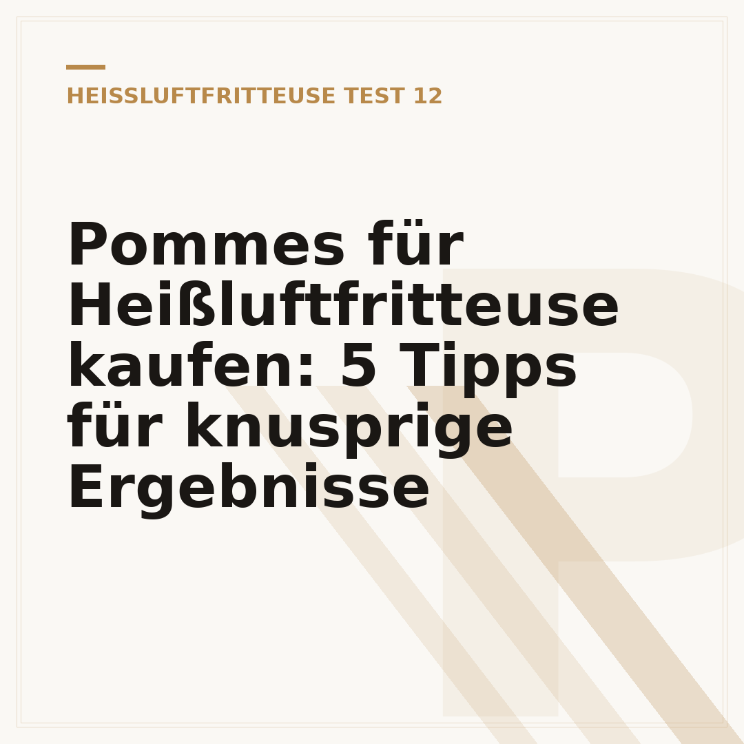 Pommes für Heißluftfritteuse kaufen: 5 Tipps für knusprige Ergebnisse