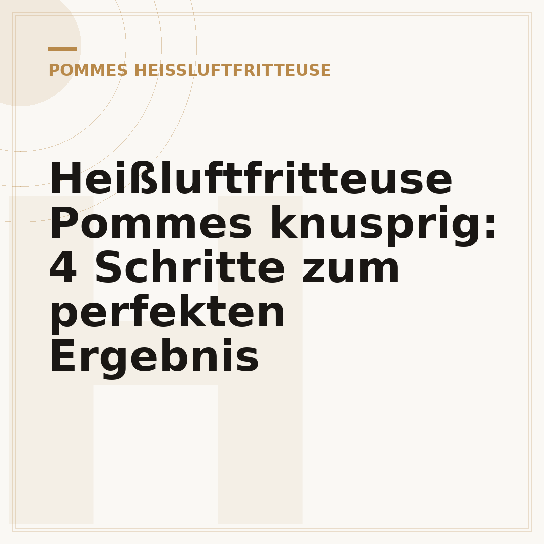 Heißluftfritteuse Pommes knusprig: 4 Schritte zum perfekten Ergebnis