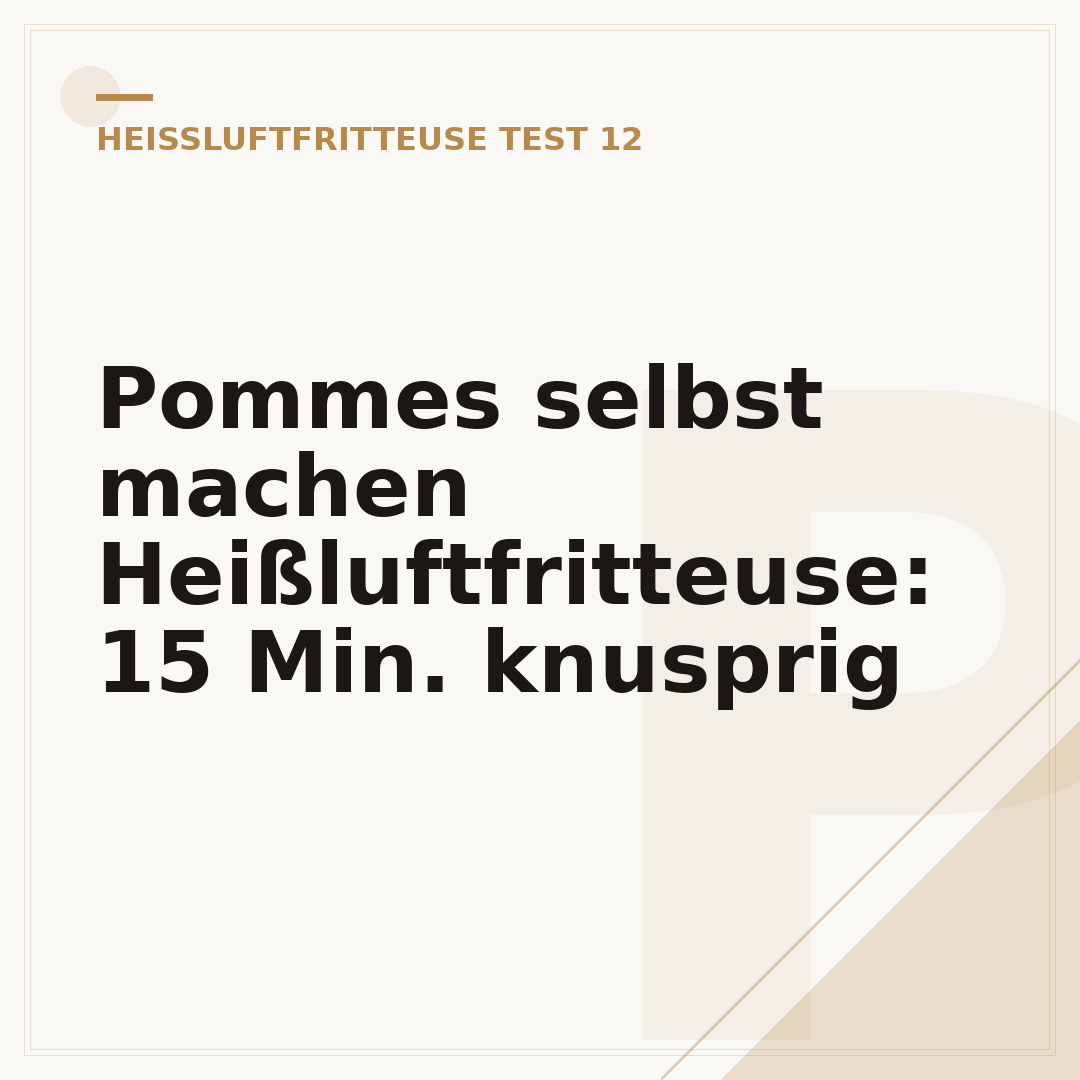Pommes selbst machen Heißluftfritteuse: 15 Min. knusprig