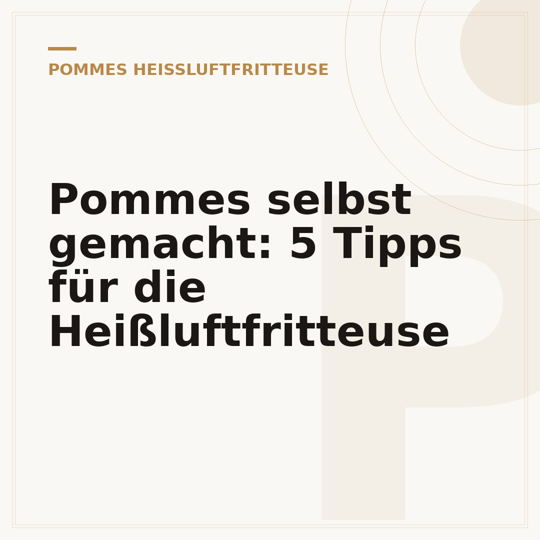 Pommes selbst gemacht: 5 Tipps für die Heißluftfritteuse