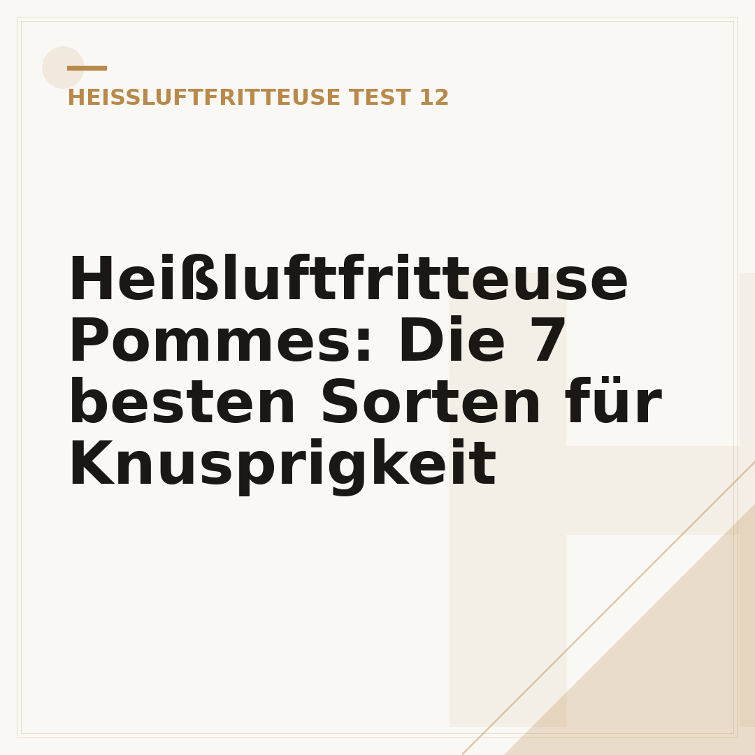 Heißluftfritteuse Pommes: Die 7 besten Sorten für Knusprigkeit