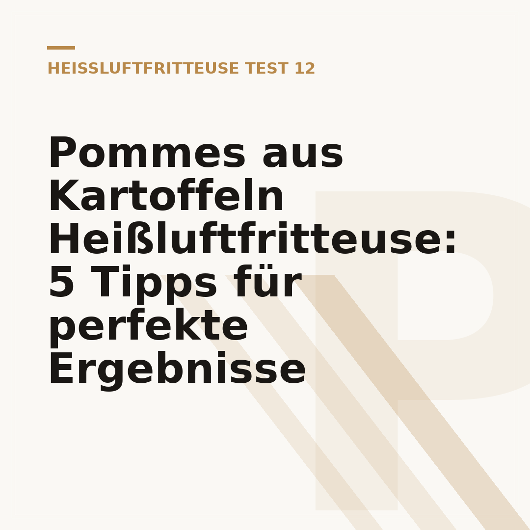Pommes aus Kartoffeln Heißluftfritteuse: 5 Tipps für perfekte Ergebnisse