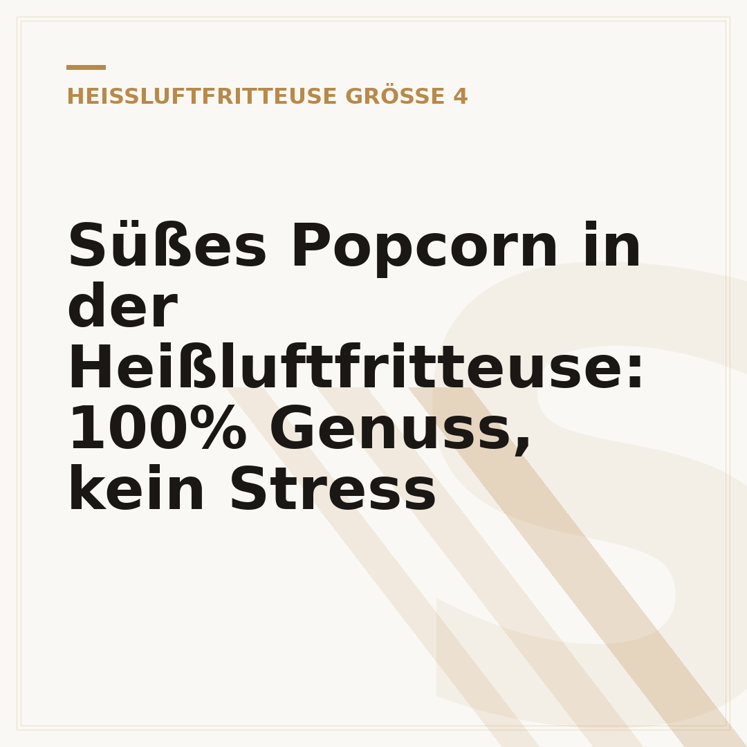 Süßes Popcorn in der Heißluftfritteuse: 100% Genuss, kein Stress