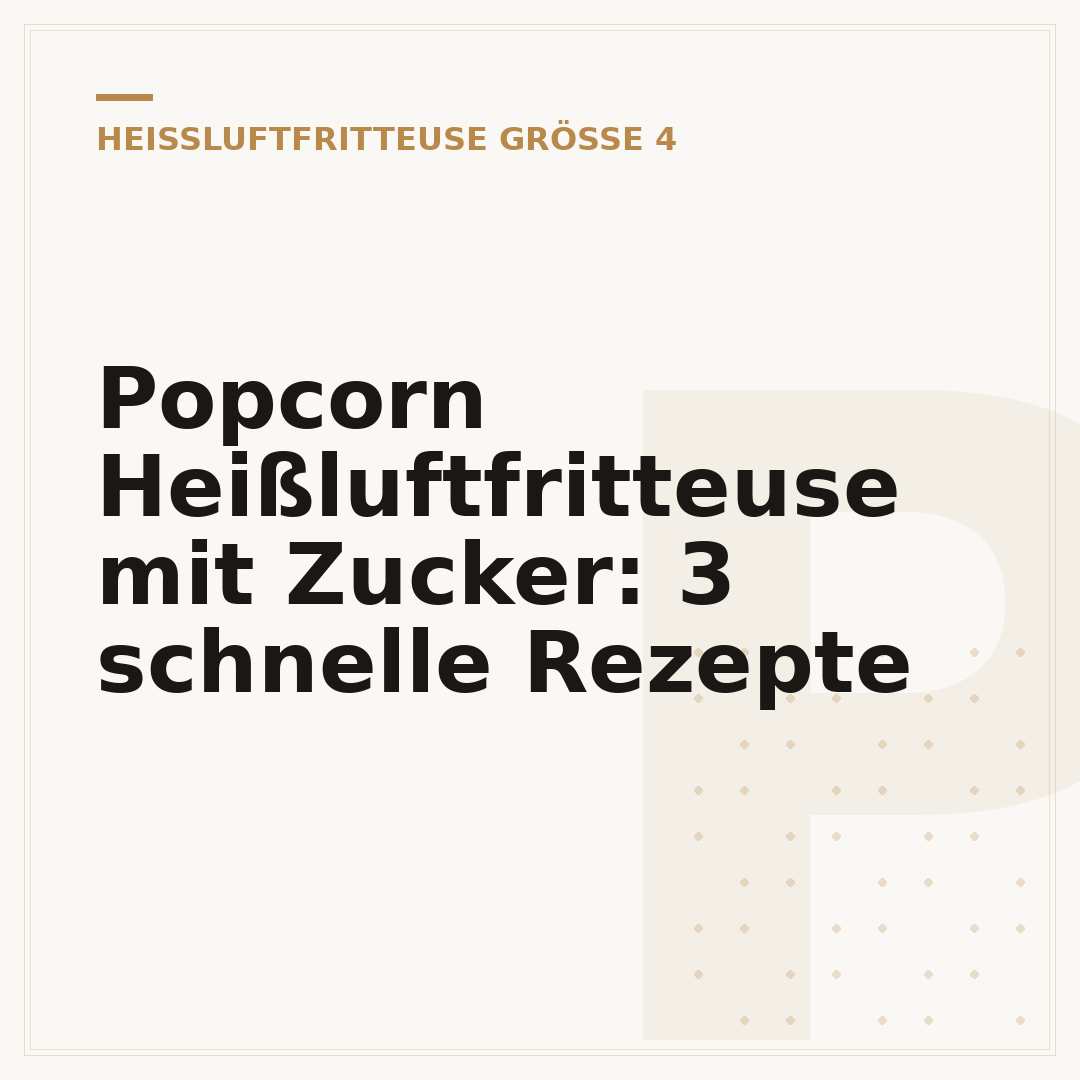 Popcorn Heißluftfritteuse mit Zucker: 3 schnelle Rezepte
