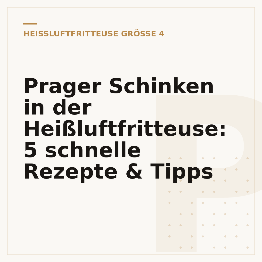 Prager Schinken in der Heißluftfritteuse: 5 schnelle Rezepte & Tipps