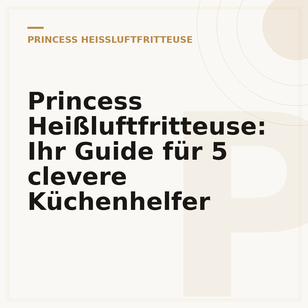 Princess Heißluftfritteuse: Ihr Guide für 5 clevere Küchenhelfer