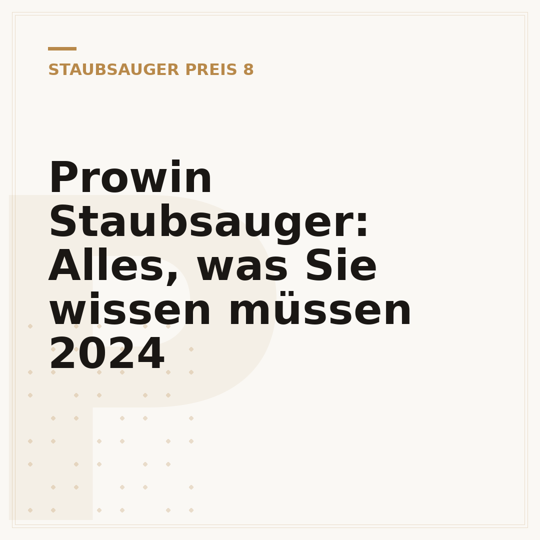 Prowin Staubsauger: Alles, was Sie wissen müssen 2024