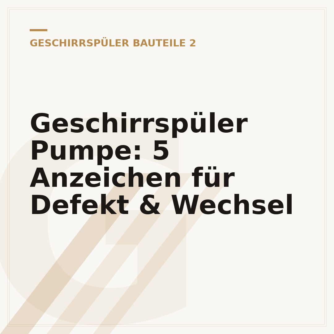 Geschirrspüler Pumpe: 5 Anzeichen für Defekt & Wechsel